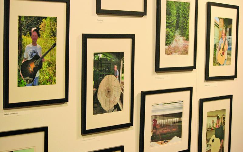 A wall of photos featuring musicians and their hand-crafted instruments is part of the “Tapping into Tone” exhibition at The Bascom Center for Visual Arts in Highlands. The exhibition will be on display through Dec. 23.