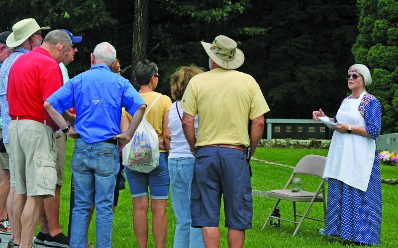 History buffs made their way through Highlands Memorial Park on Friday and Saturday as part of the “Walk in the Park” fundraiser hosted by the Highlands Historical Society. Local actors portrayed famous Highlanders from several generations since the town’s founding.
