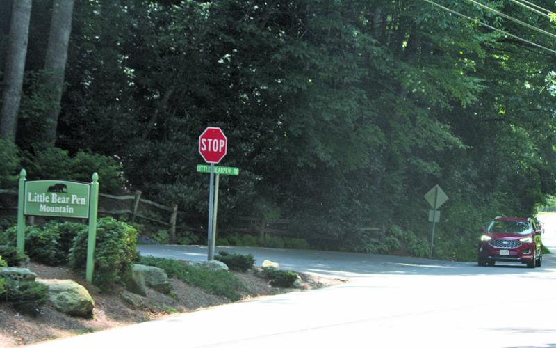 A problematic intersection at Cashiers Road and Little Bear Pen Road continues to be a topic of discussion for the Highlands Board of Commissioners.