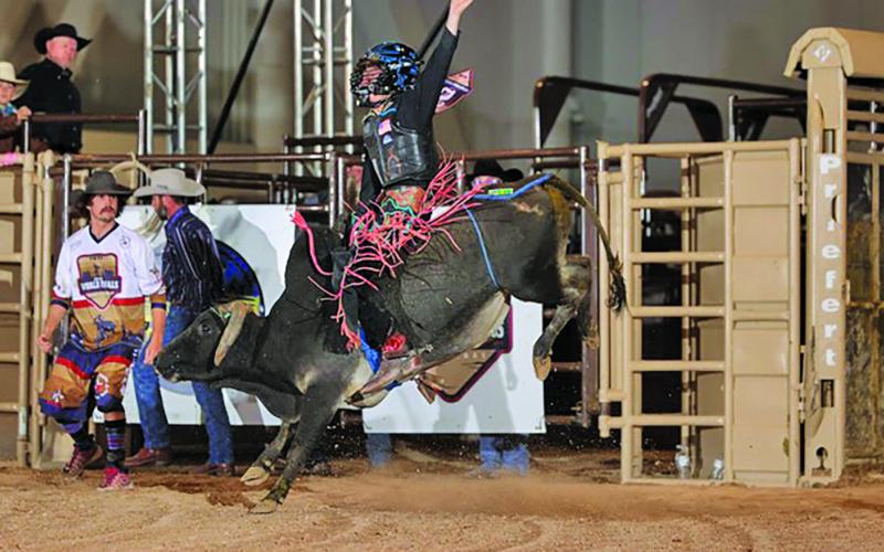 Bull rider Gus Teeter has worked his way up through junior rodeo and recently placed in the top 10 at the Junior National Finals.